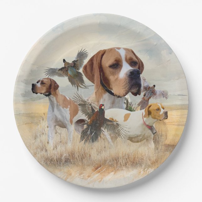 Assiettes En Carton English Pointer  (Devant)