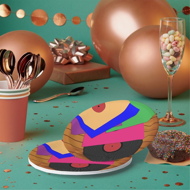 Assiettes En Carton Enregistrements phonographiques (Créateur téléchargé)