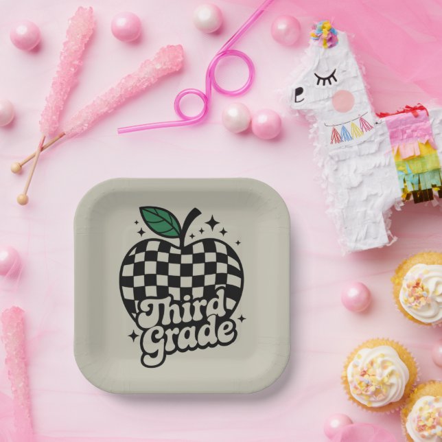 Assiettes En Carton Enseignant 3e année Retour à l'école (Fête)