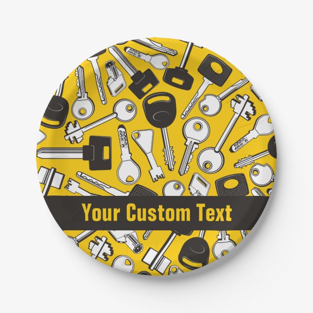 Assiettes En Carton Ensemble de clés Arrière - plan (Devant)