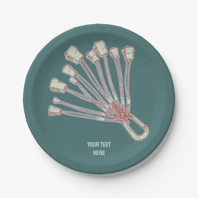 Assiettes En Carton Ensemble de fils d'escalade rocheux (Devant)