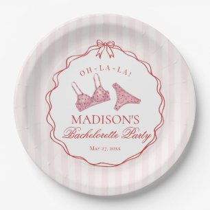 Assiettes En Carton Ensemble de lingerie cœur rose et rouge pour enter