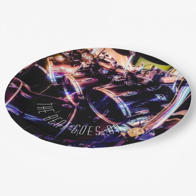 Assiettes En Carton Ensemble de tambour (Angle)