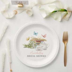 Assiettes En Carton Ensemble de thé Nouveau Chapitre Papillons Livre E