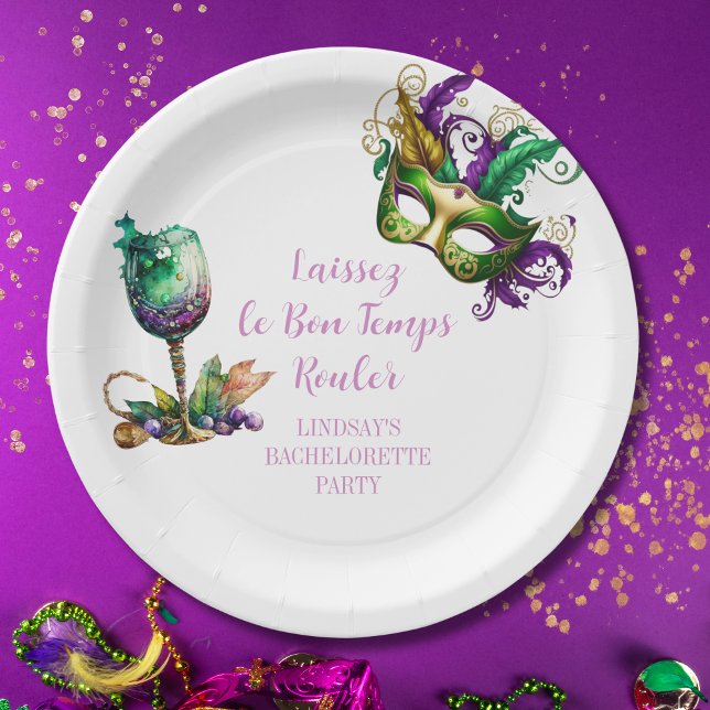 Assiettes En Carton Enterrement de Vie de Célibataire Mardi Gras (Créateur téléchargé)