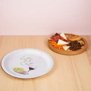 Assiettes En Carton Enterrement de vie de jeune fille autour du vin et