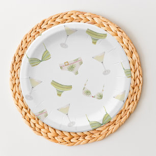 Assiettes En Carton Enterrement de vie de jeune fille avec Bikinis & M