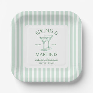 Assiettes En Carton Enterrement de vie de jeune fille Bikinis & Martin