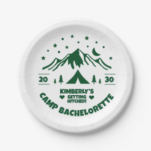 Assiettes En Carton Enterrement de vie de jeune fille camping