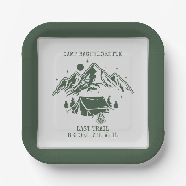 Assiettes En Carton Enterrement de vie de jeune fille Moderne Simple C (Recto)