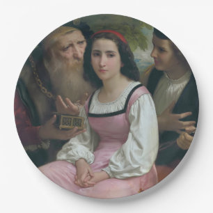 Assiettes En Carton Entre richesse et amour (par Bouguereau)