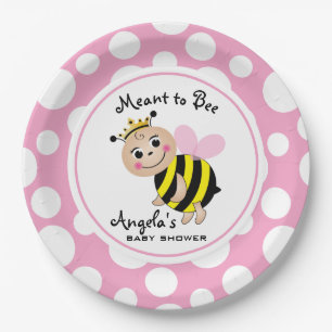 Assiettes En Carton Enveloppe de papier Baby shower pour abeilles