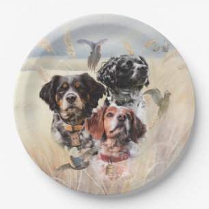 Assiettes En Carton Épagneul breton