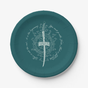 Assiettes En Carton Épée elfique ARWEN™ Citation