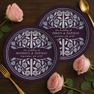 Assiettes En Carton Épée médiévale royale de mariage Œuf d'argent Aube