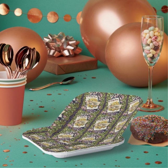 Assiettes En Carton Époque victorienne Bonne année Plaques papier (Multi)