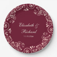 Épouser floral de remous de Bourgogne d'or rose