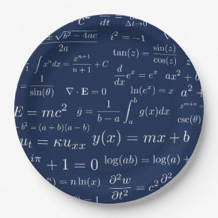 Assiettes En Carton Équations des plaques à papier de maths et de la