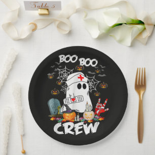 Assiettes En Carton Équipage Boo Boo Infirmière Fantôme Halloween Épou