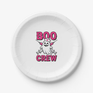 Assiettes En Carton Équipage fantôme infirmière Halloween vecteur conc