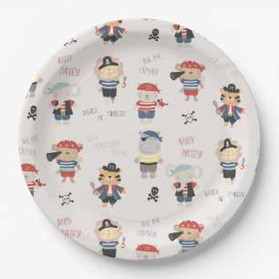 Assiettes En Carton Équipe enfants Party Pirate Plaque en papier