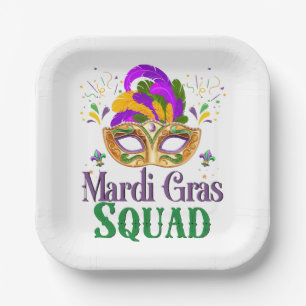 Assiettes En Carton Équipe Mardi Gras