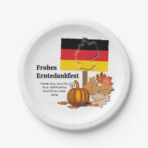Assiettes En Carton Erntedankfest Allemand THANKSGIVING