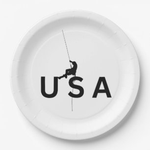Assiettes En Carton ESCALADE montagneuse des États-Unis