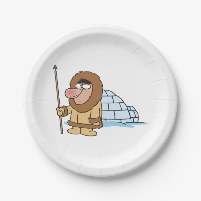 Assiettes En Carton Eskimo Et Igloo (Devant)