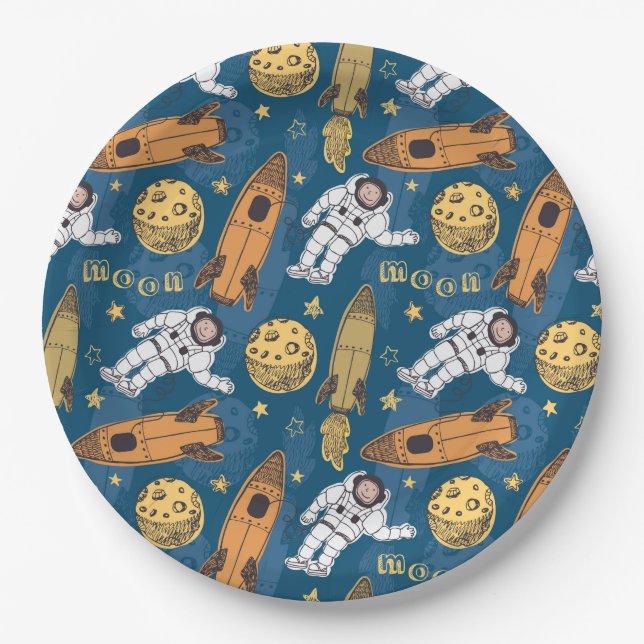Assiettes En Carton Espace (Devant)