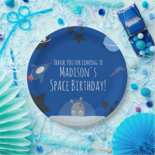 Assiettes En Carton Espace Anniversaire Alien Thème Plaques de papier 
