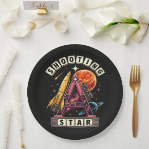 Assiettes En Carton Espace d'étoile filante