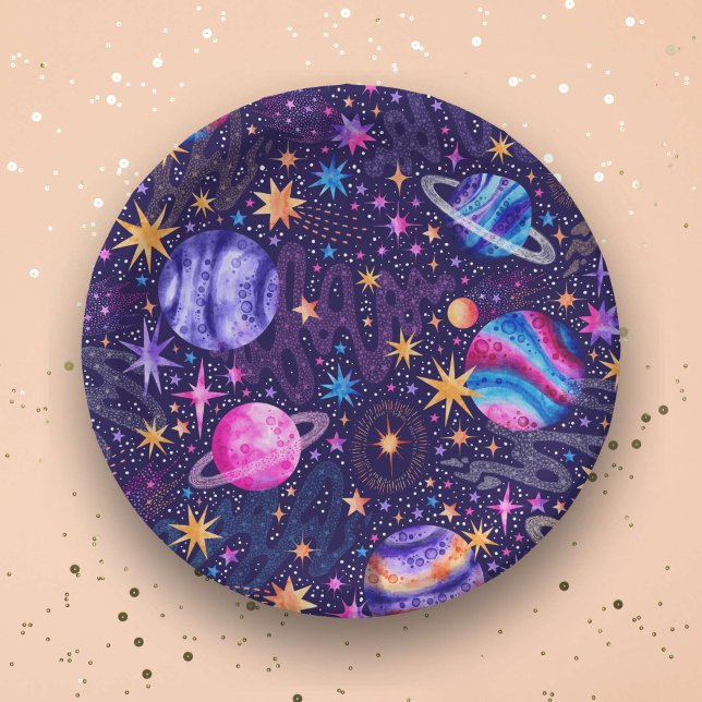 Assiettes En Carton Espace extérieur Galaxie avec Planètes Comètes et  (Outer space Galaxy with Planets Comets and Stars Paper PlatesOuter space Galaxy with Planets Comets)