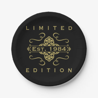 Assiettes En Carton Est. 1984 40e anniversaire