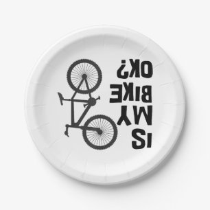 Assiettes En Carton Est Mon Vélo OK Funny VTT