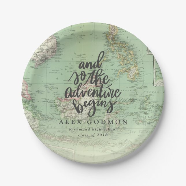 ASSIETTES EN CARTON ET DONC L'AVENTURE COMMENCE (Devant)