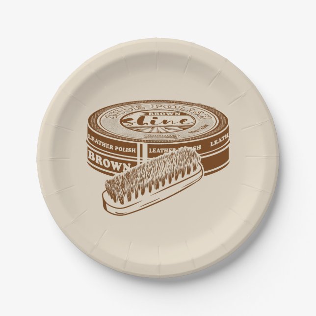 Assiettes En Carton étain à chaussures Brown (Devant)