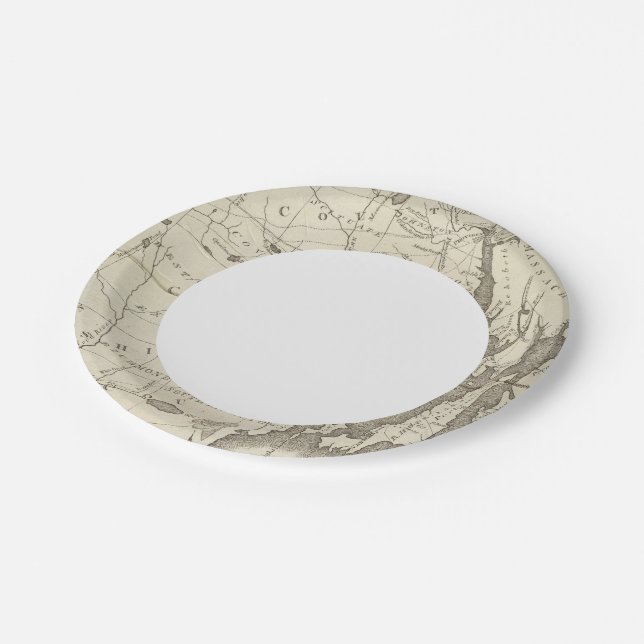 Assiettes En Carton État de Rhode Island (Angle)