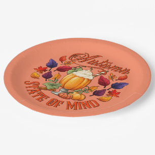 Assiettes En Carton État D'Esprit Orange D'Automne