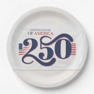 Assiettes En Carton États-Unis 250e anniversaire