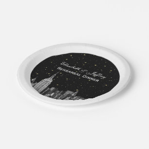 Assiettes En Carton Etch NYC ESB Skyline Star do-it-yourself Bg V2