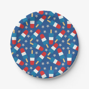 Assiettes En Carton Été 4 juillet Patriotique Popsicles
