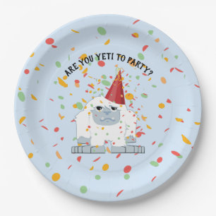 Assiettes En Carton Êtes vous yeti pour party le yeti mignon de parti