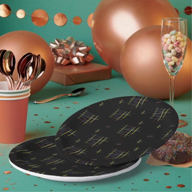Assiettes En Carton Éthérée Échos Plaques de papier (Multi)
