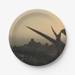 Assiettes En Carton Étiquette de l'adresse de retour des églises paysa