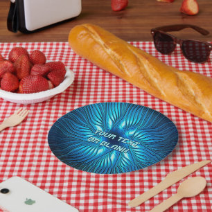 Assiettes En Carton Étoile bleue sculptée