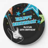 Étoile de Rock Anniversaire Guitare Étoiles Bleu O