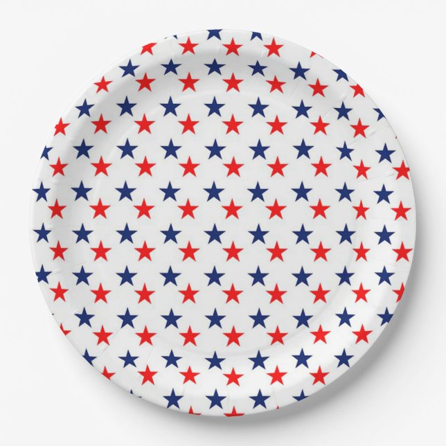 Assiettes En Carton Étoiles (Devant)