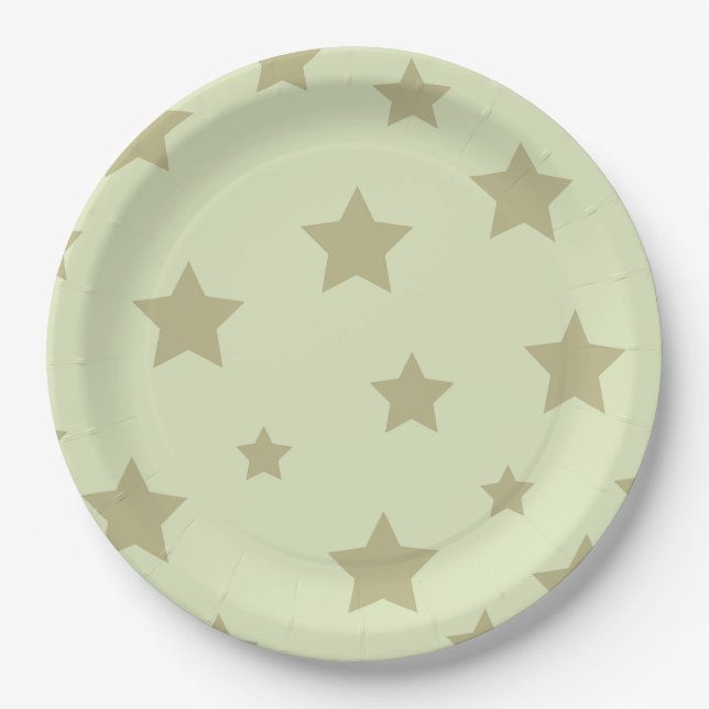 Assiettes En Carton Étoiles brillantes : Une Plaque Papier Stellaire (Devant)
