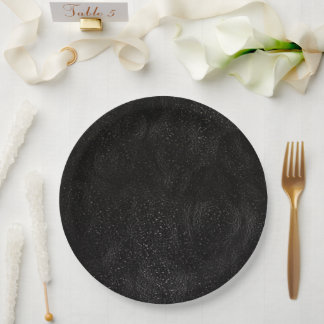 Assiettes En Carton Étoiles d'astronomie spatiale noire cool